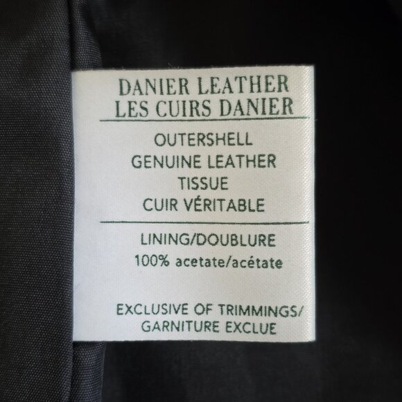 Danier Jacket Womens XL Brown Leather Pockets Zip Lined LS Classic Collar Mature - Picture 12 of 16